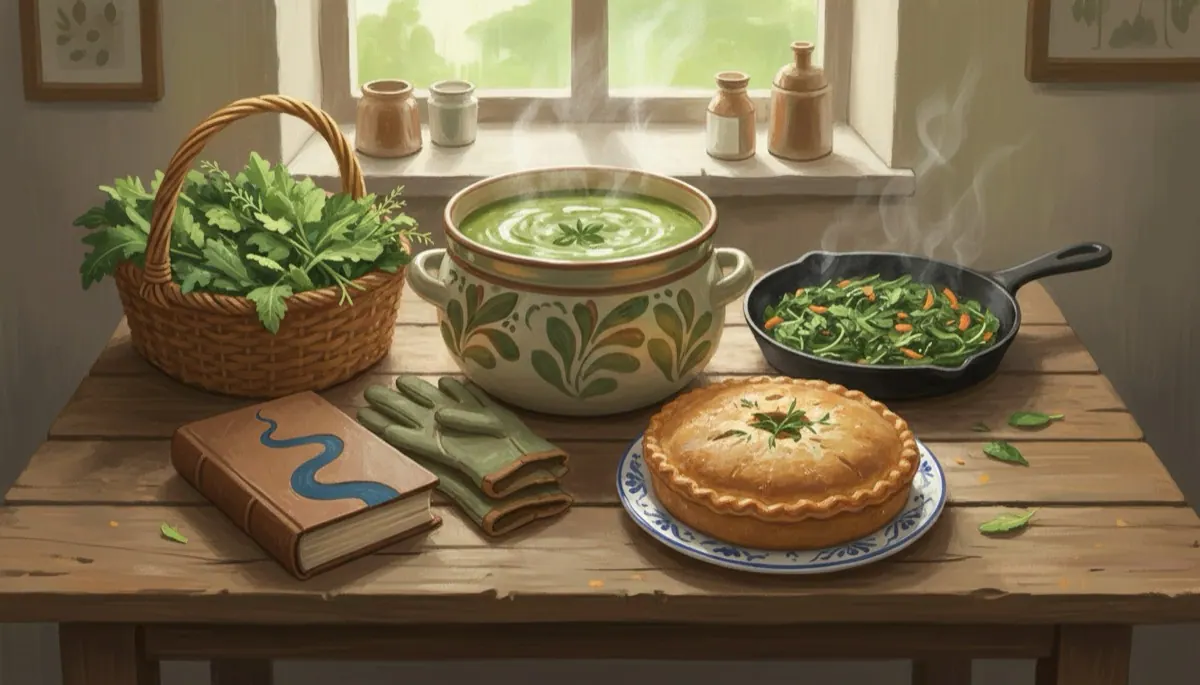 Cooking Nettles and Wild Greens