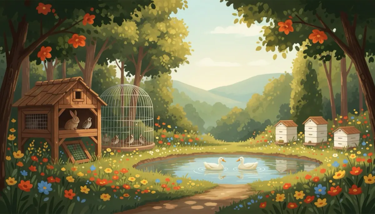 Rabbits, Quail, Ducks and Bees